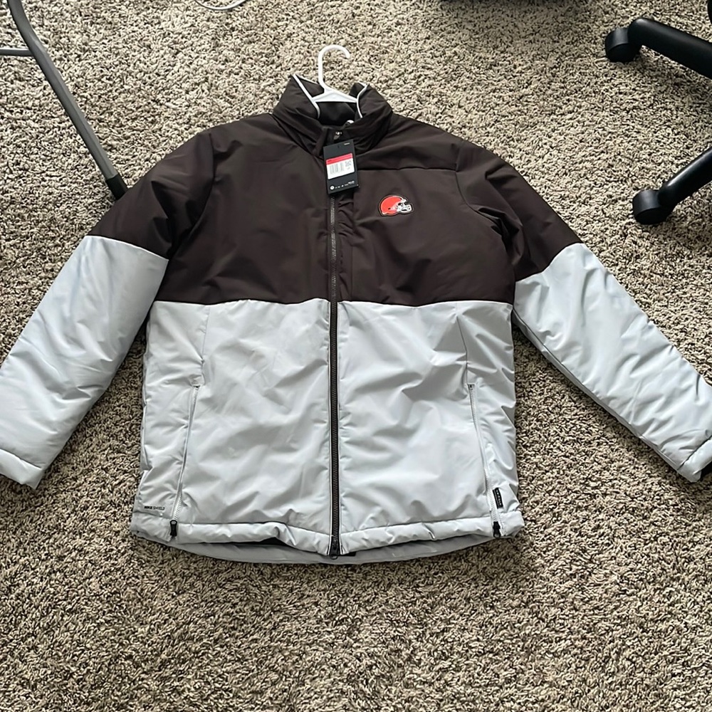 Nike Cleveland Browns team sideline winter coat